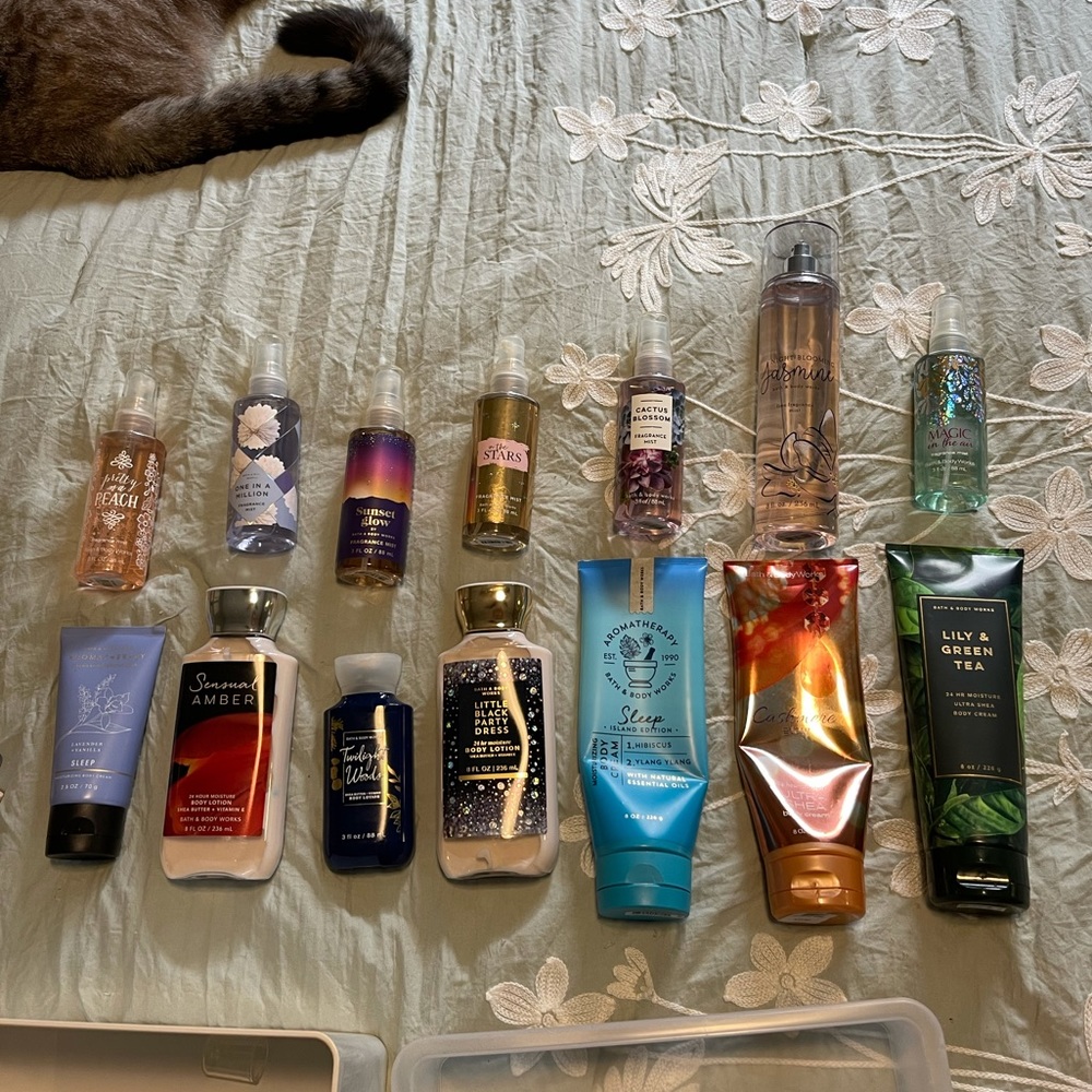 Bunch of body mists / lotions